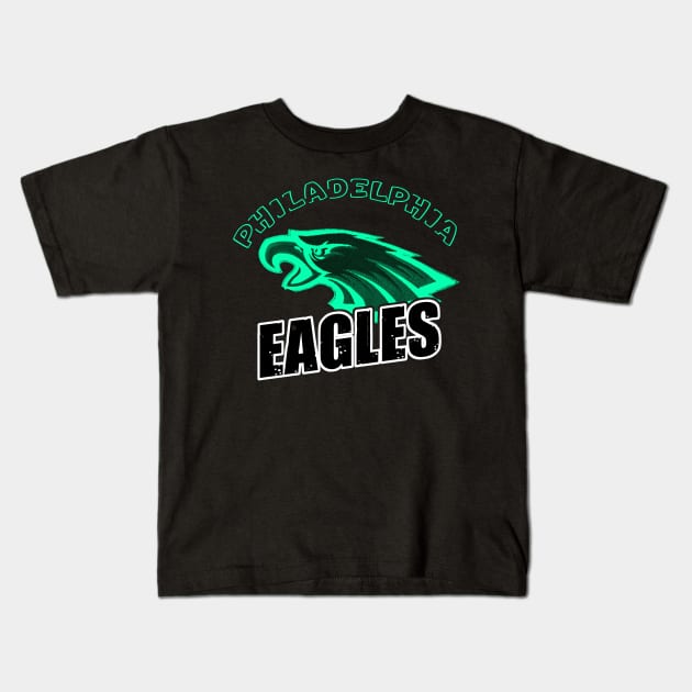 philadelphia eagles Kids T-Shirt by nowsadmahi